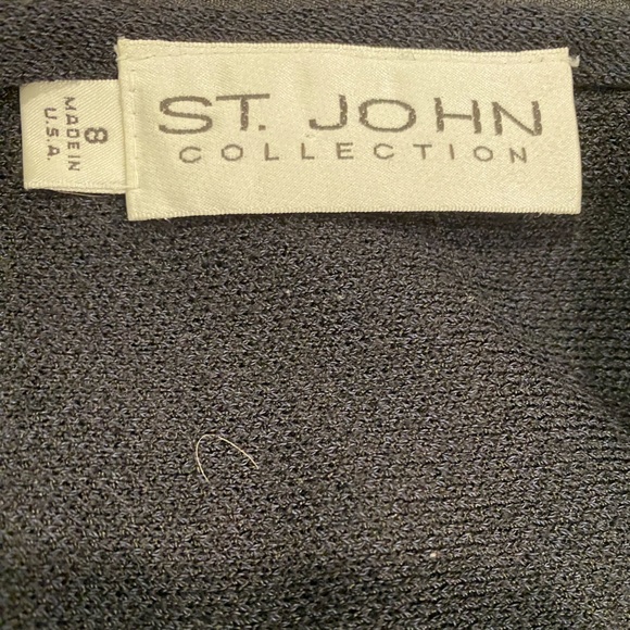 St. John Collection, Black, Long Sleeve, Pencil Dress, size 8 - Picture 4 of 4